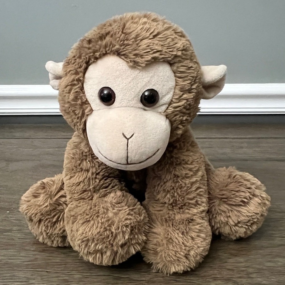 Bearington Baby Collection Monkey Plush Stuffed Animal Brown Shaggy Soft Toy